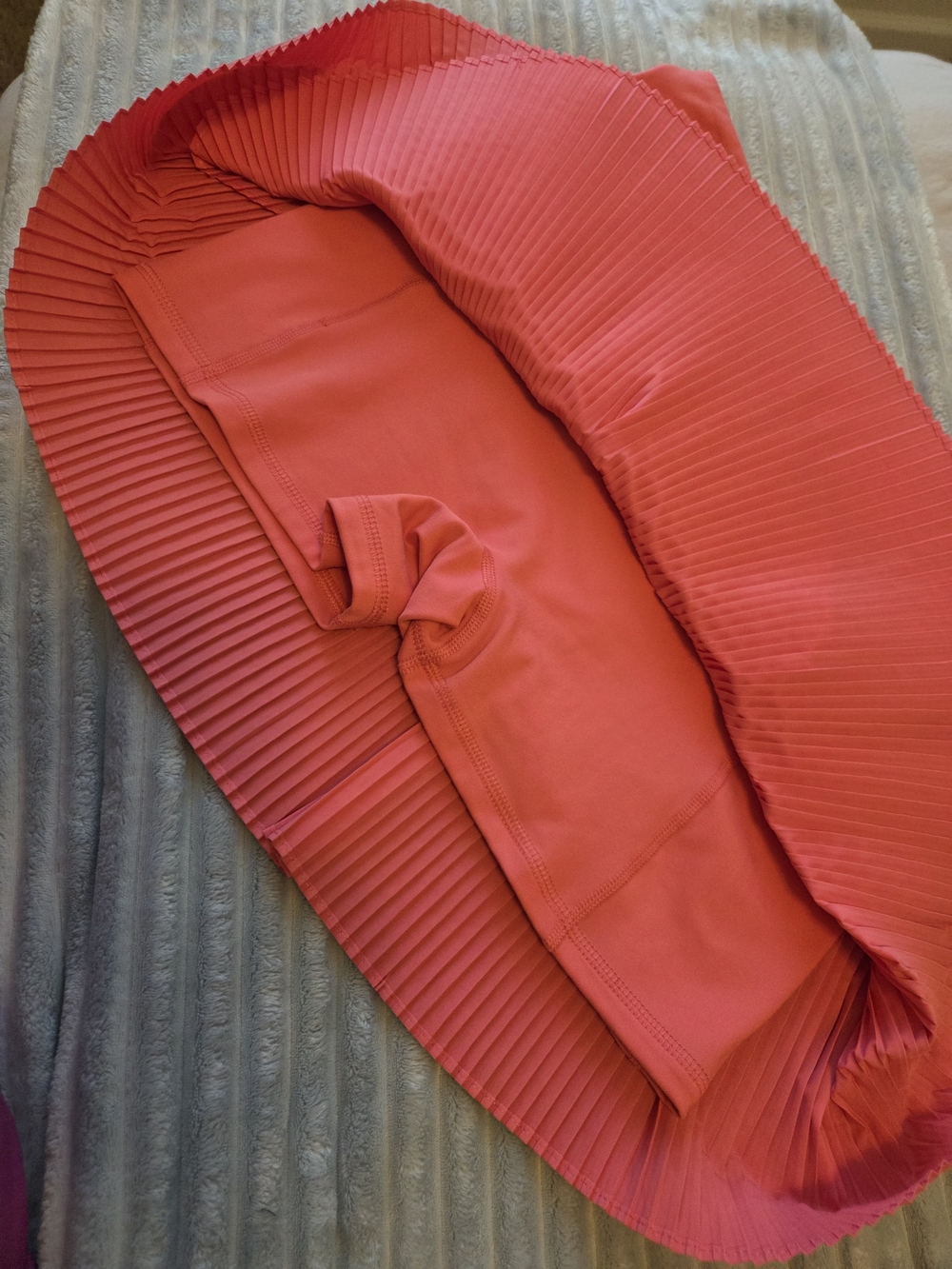 Yogalicious Coral Pink Pleated Skater Skirt - Picture 6 of 9